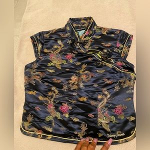 New Without Tags Mandarin Collar Black Cheongsam in Size 1 by DKNY